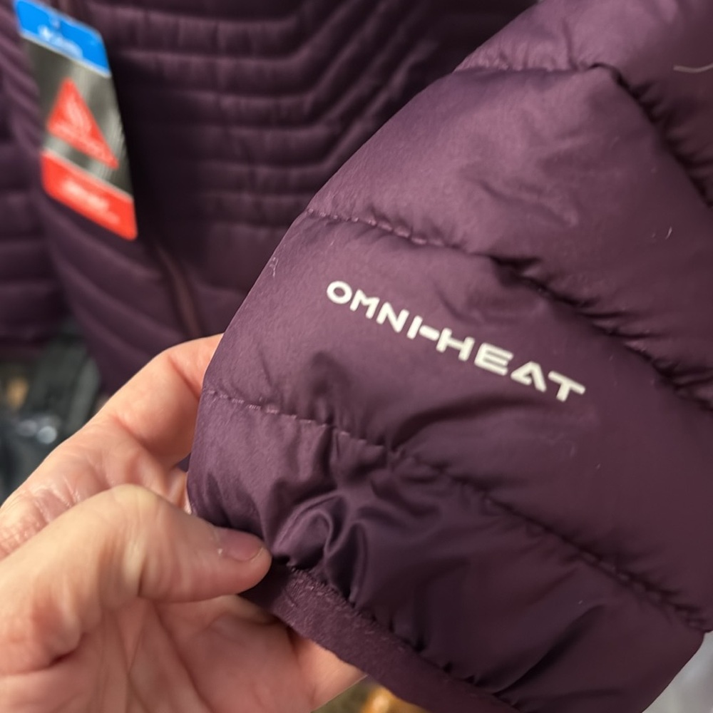 Columbia Women's Deep Purple Hooded Puffer Jacket With Omni-Heat Technology, New — image 8 of 8